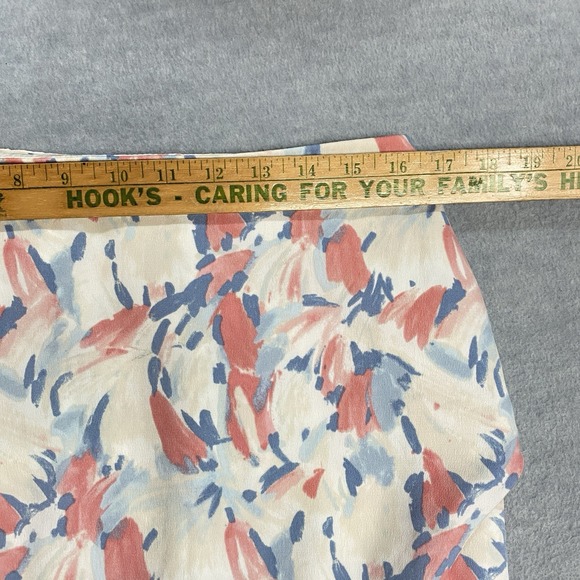 Abercrombie & Fitch Paint Print Midi Skirt Large Wide Slit Dainty Summer Spring - Picture 7 of 9